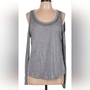 Like New! Michael Kors Gray Cold Shoulder Top sz Lg